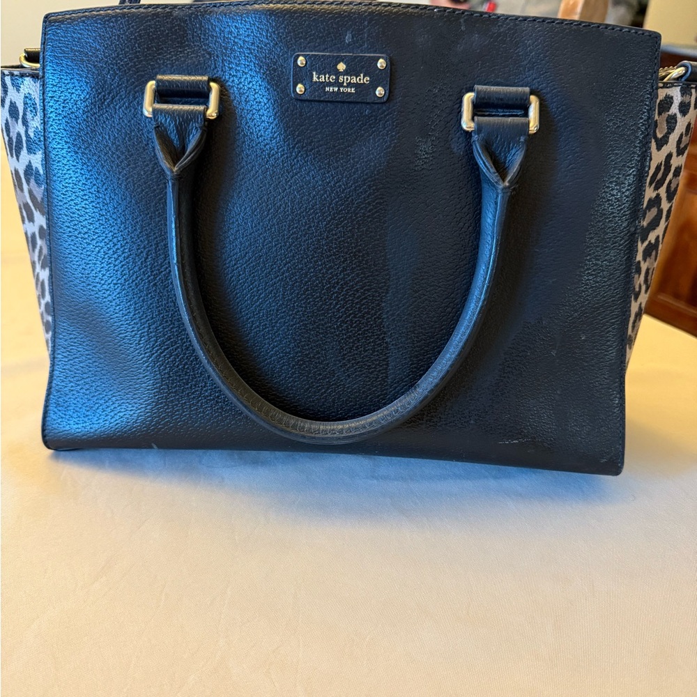 Kate Spade Black and Animal Print Tote